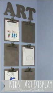 Clipboards-for-kids-art-21-Ways-to-Display-Kids-Artwork